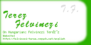 terez felvinczi business card